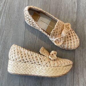 Dolce Vita Woven Natural Platform Shoes